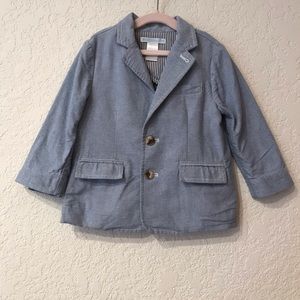 Janie & Jack Blue Chambray Blazer Boy size 18-24M